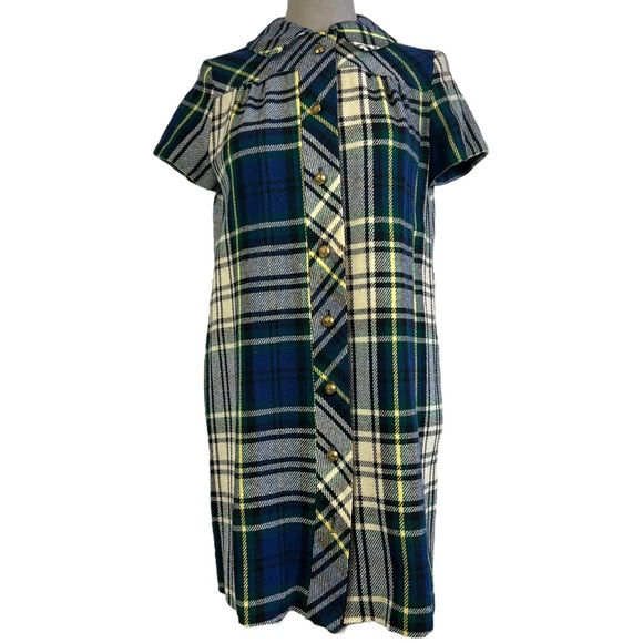 1960s Saks Fifth Avenue Mod Wool Dress